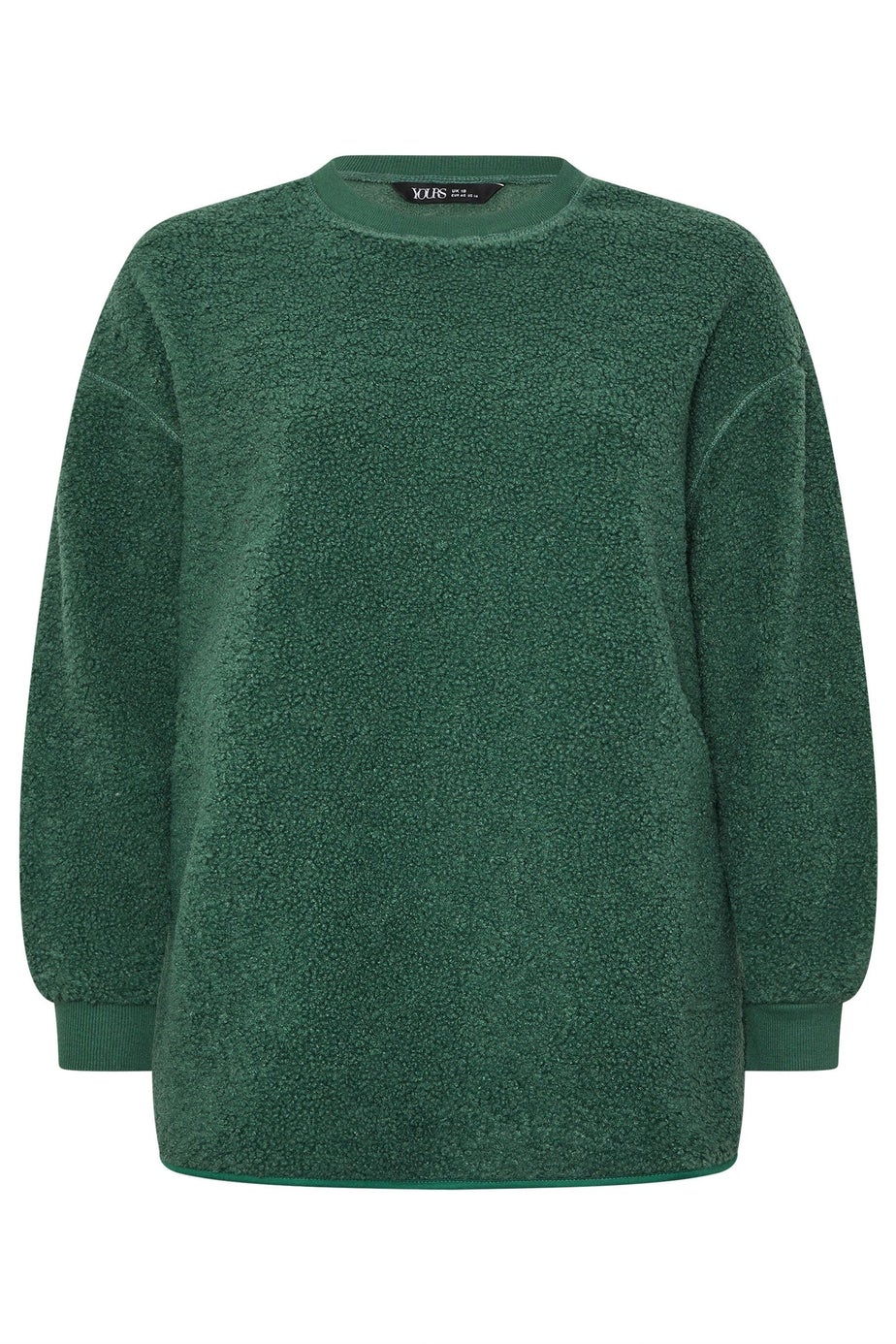 Yours Curve Teal Green Teddy Borg Fleece