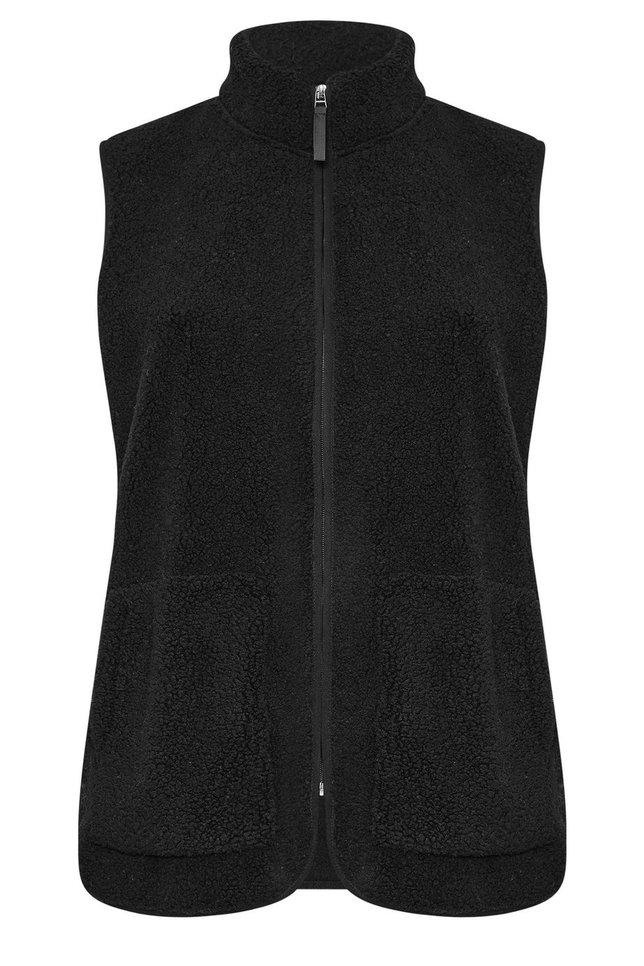 Yours Curve Black Teddy Borg Gilet