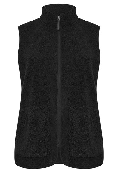 Yours Curve Black Teddy Borg Gilet
