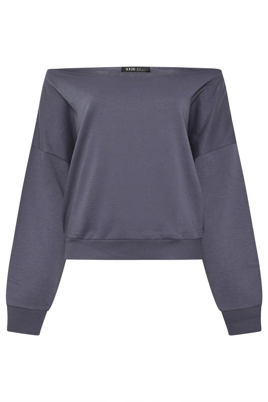 Yours Curve Grey Off Shoulder Sweatshirt
