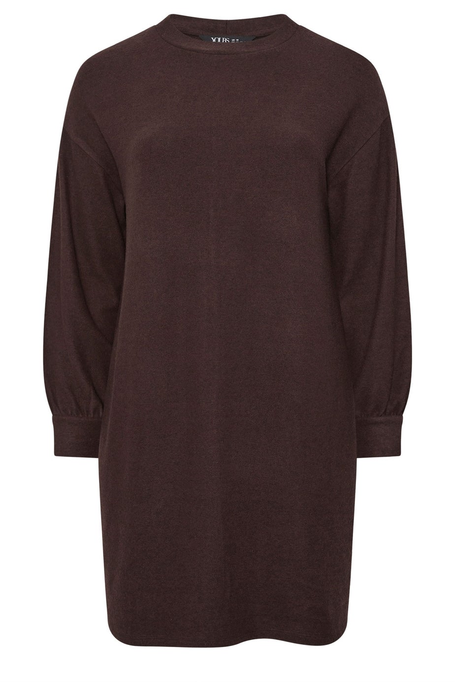 Yours Curve Chocolate Brown Sweatshirt Dress