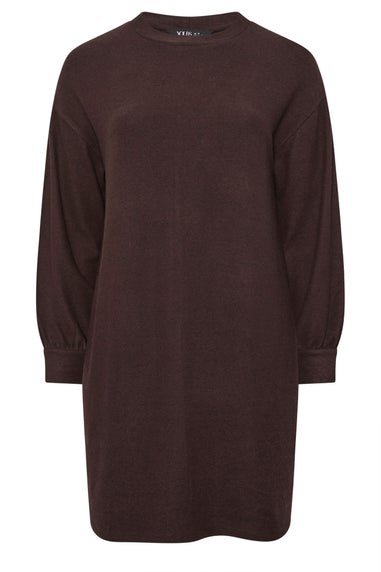 Yours Curve Chocolate Brown Sweatshirt Dress