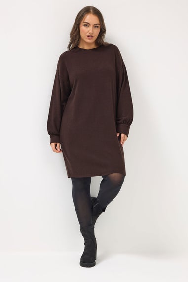 Yours Curve Chocolate Brown Sweatshirt Dress