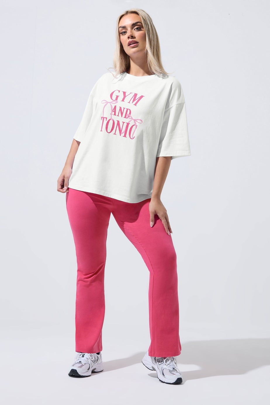 Yours Gym & Tonic White Graphic Boxy T-Shirt