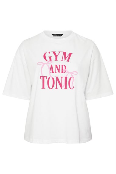 Yours Gym & Tonic White Graphic Boxy T-Shirt