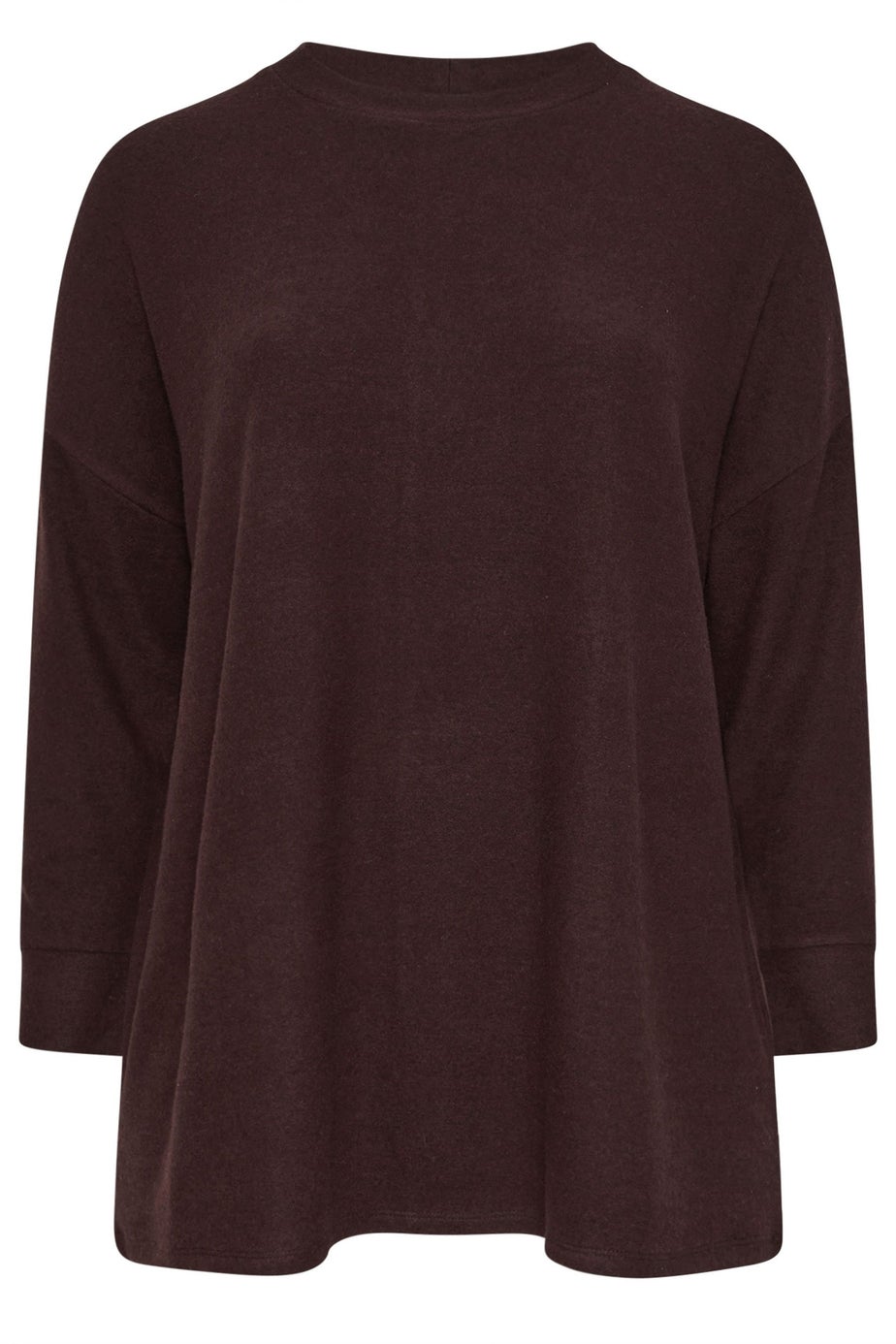 Yours Curve Chocolate Brown Soft Touch Jumper
