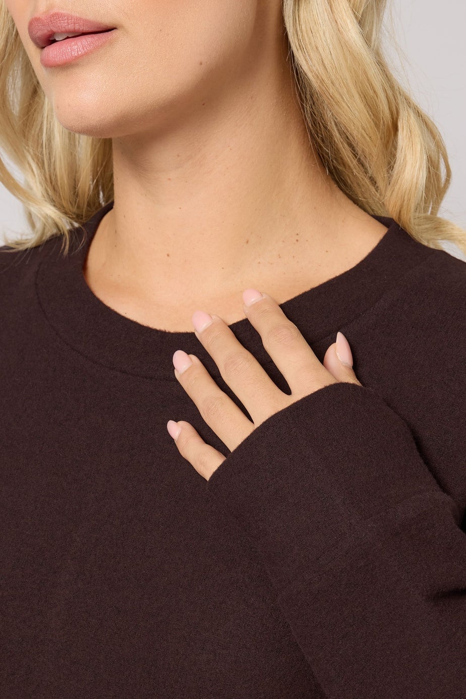 Yours Curve Chocolate Brown Soft Touch Jumper