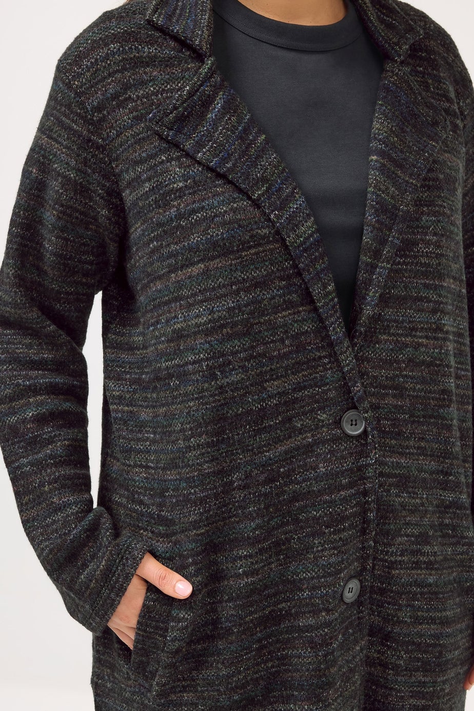 Yours Luxury Curve Black Button Through Jacket