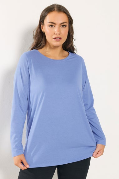 Yours 3 Pack Curve Green & Blue Long Sleeve T-Shirts