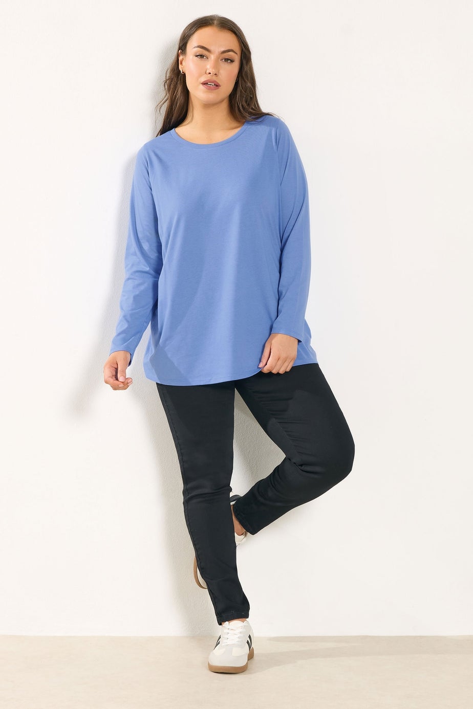 Yours 3 Pack Curve Green & Blue Long Sleeve T-Shirts