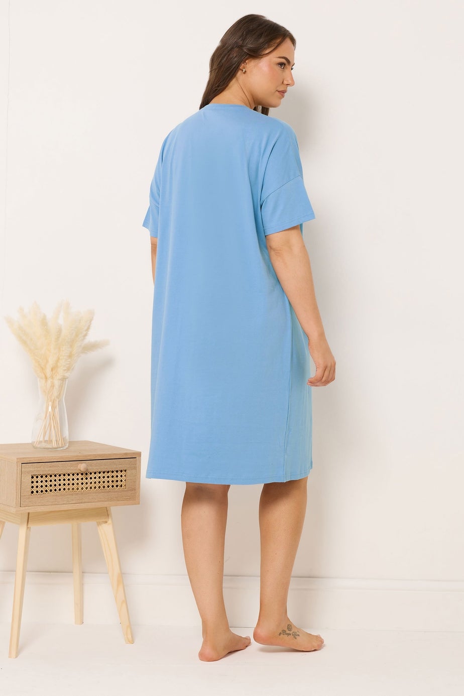 Yours 2 Pack Curve Blue 'Wild Thing' Sleep Tee Nightdresses