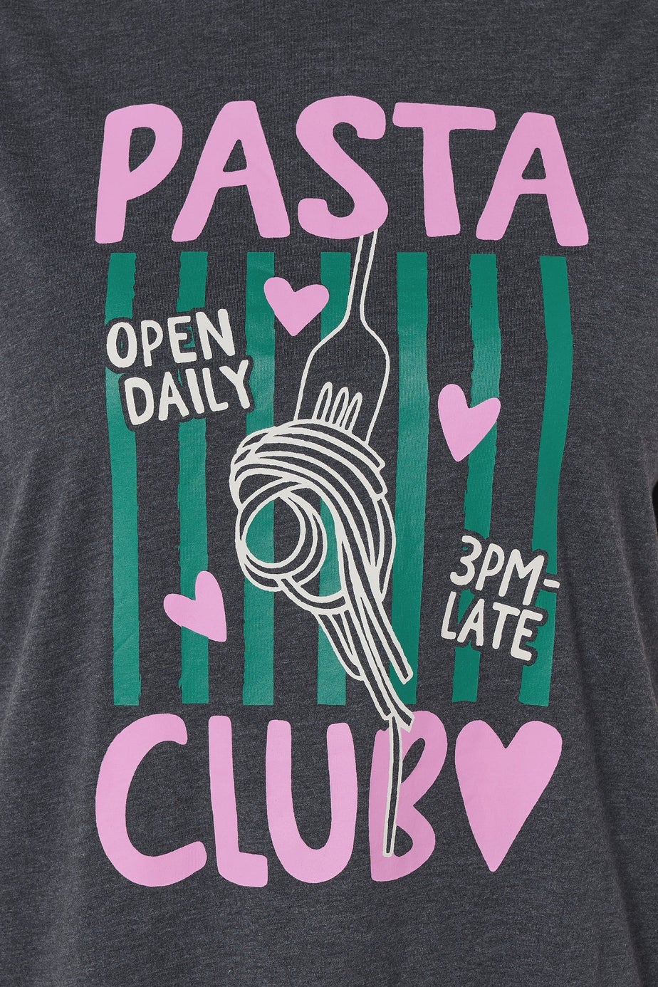 Yours 2 Pack Curve Grey 'Pasta Club' Sleep Tee Nightdresses