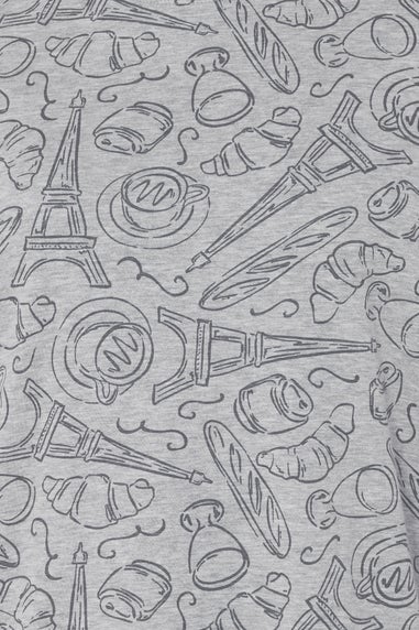 Yours Curve 2 Pack Green Paris Scene Nightdresses