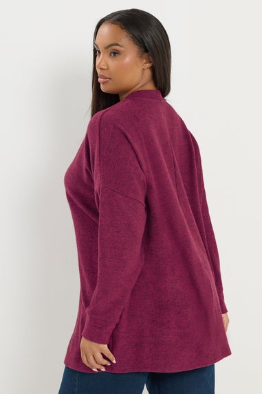 Yours Curve Dark Pink Soft Touch Jumper