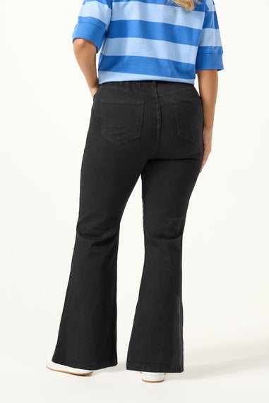Yours Curve Black Flare Stretch Jeans