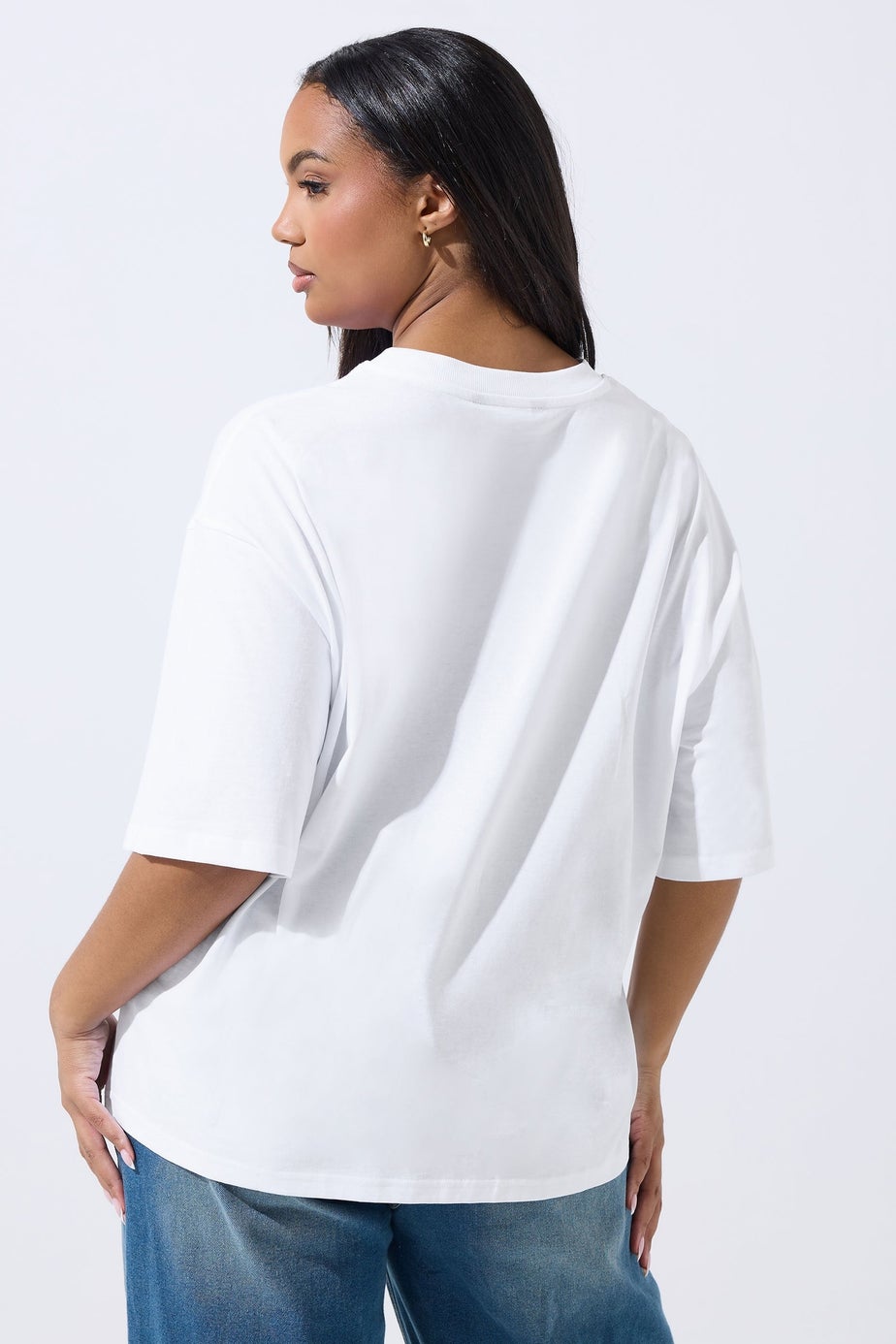 Yours Limited Curve White 'Break Up Makeup' Graphic T-Shirt