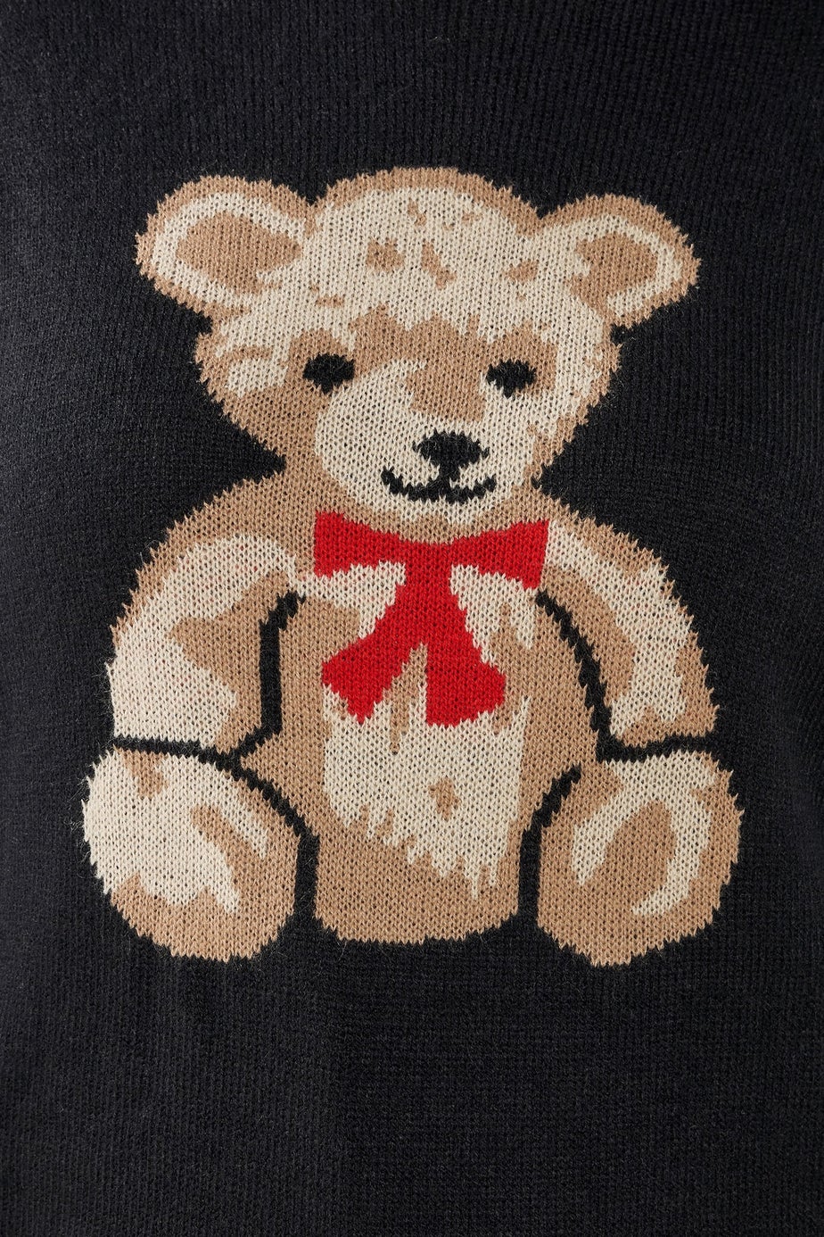 Yours Curve Black Teddy Knitted Jumper