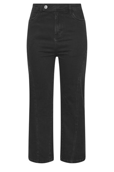 Yours Curve Black Wide Leg Stretch Jeans