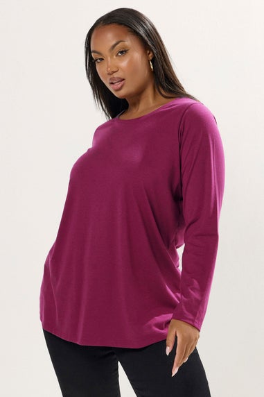 Yours Curve 3 Pack Dark Pink Core T-Shirt Essentials Set