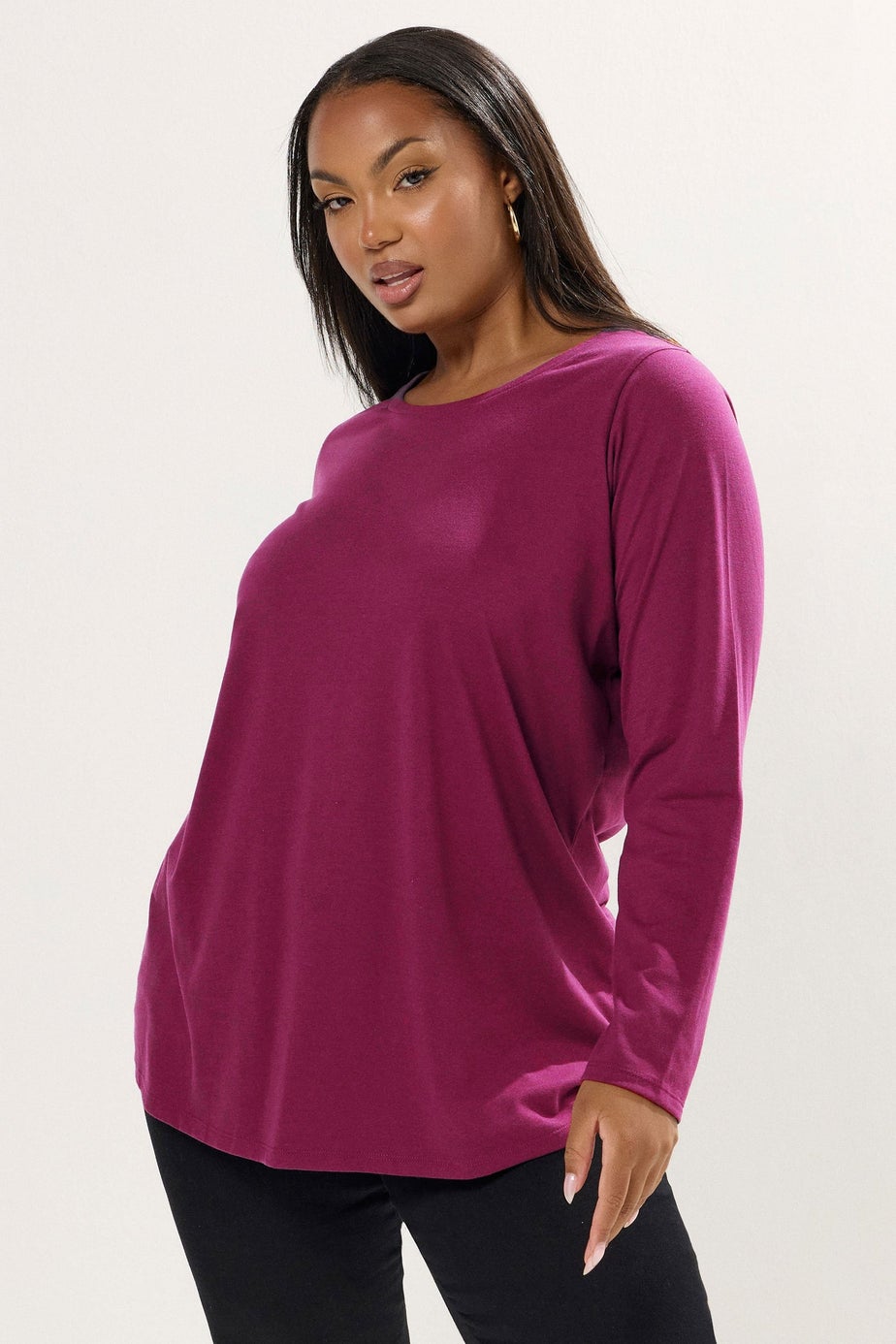 Yours Curve 3 Pack Dark Pink Core T-Shirt Essentials Set