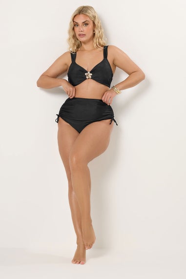 Yours Curve Navy Blue Super High Waisted Tummy Control Bikini Briefs