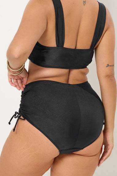 Yours Curve Navy Blue Super High Waisted Tummy Control Bikini Briefs