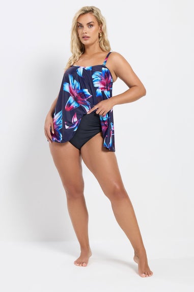 Yours Curve Navy Blue Super High Waisted Tummy Control Bikini Briefs