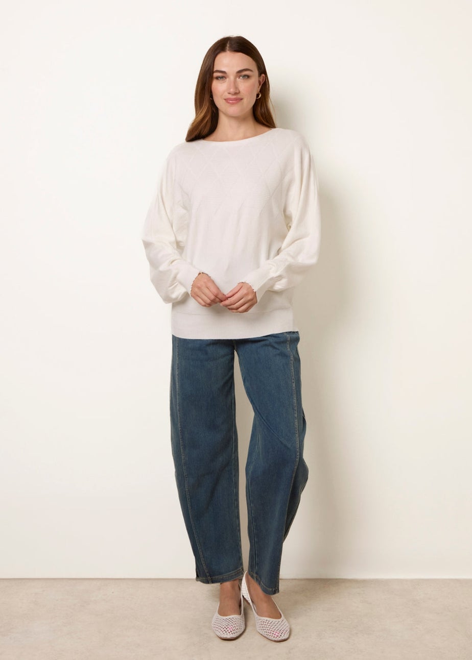 Blue Vanilla Ivory Patterned Jumper