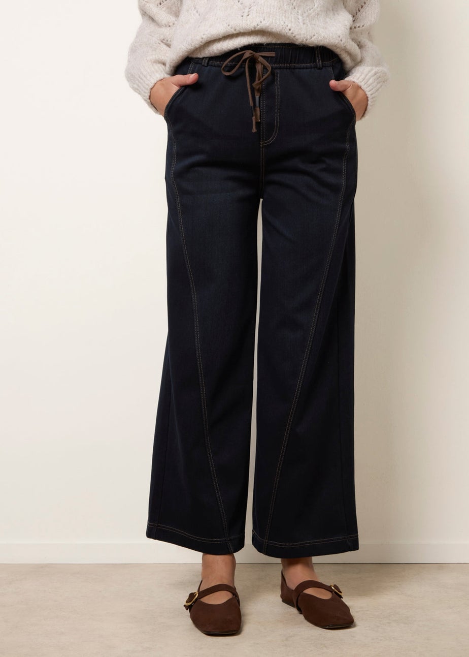 Blue Vanilla Navy Seam Detail Jeans