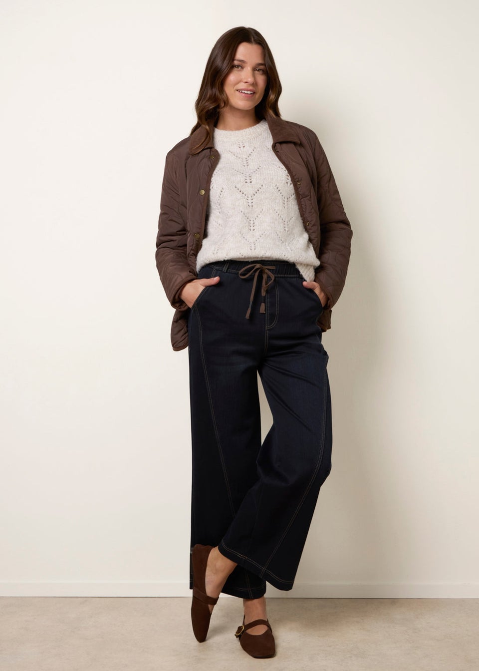 Blue Vanilla Navy Seam Detail Jeans