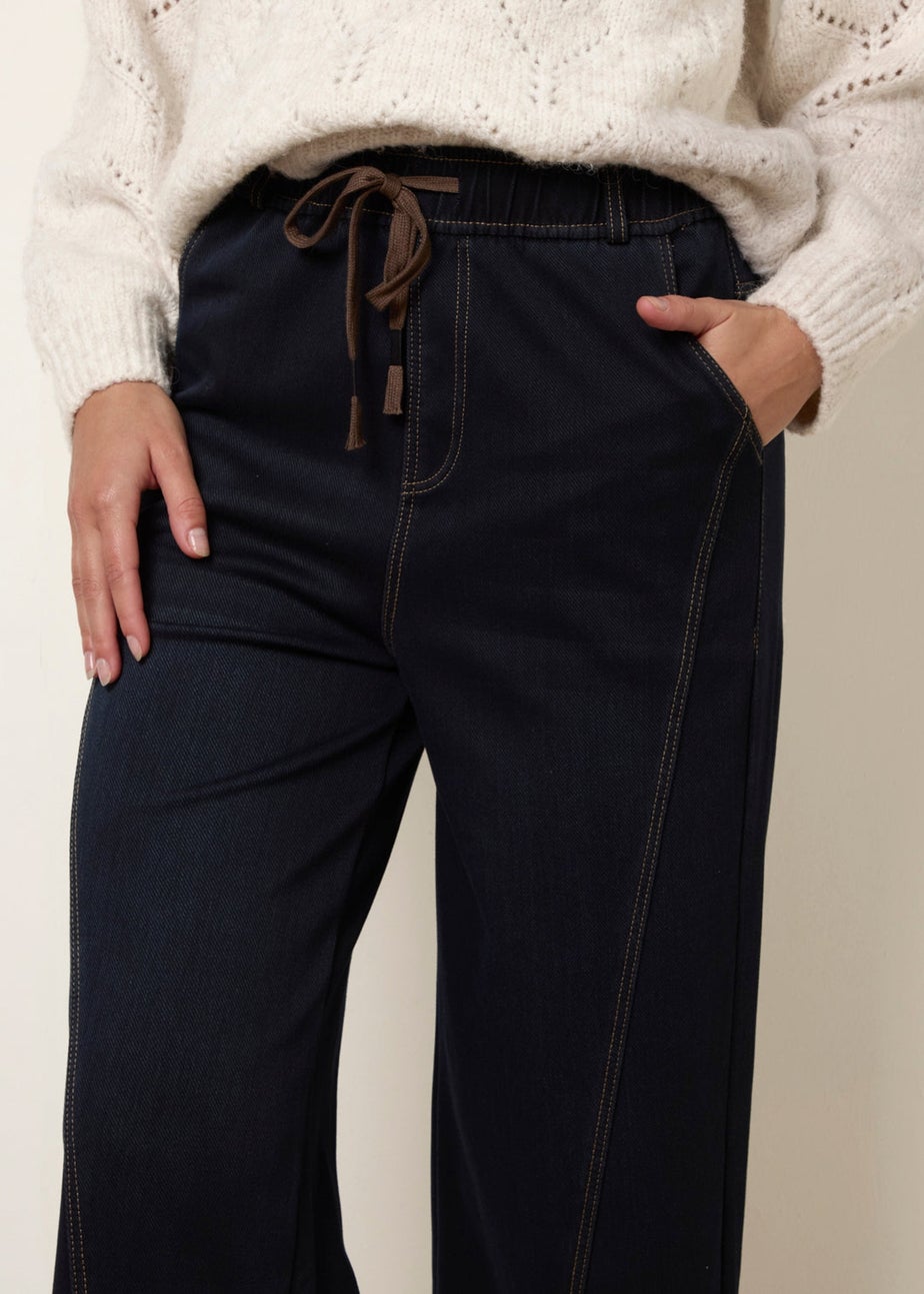 Blue Vanilla Navy Seam Detail Jeans