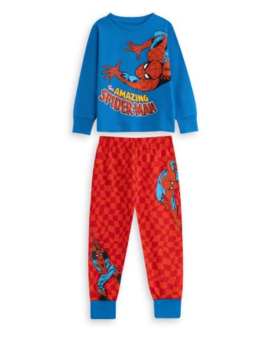 Vanilla Underground Marvel Spider-Man Kids Blue 2 Pyjamas (2-10yrs)
