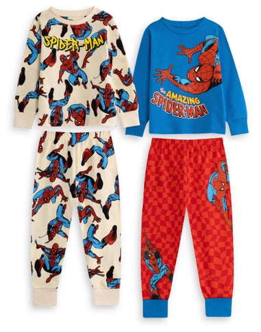 Vanilla Underground Marvel Spider-Man Kids Blue 2 Pyjamas (2-10yrs)