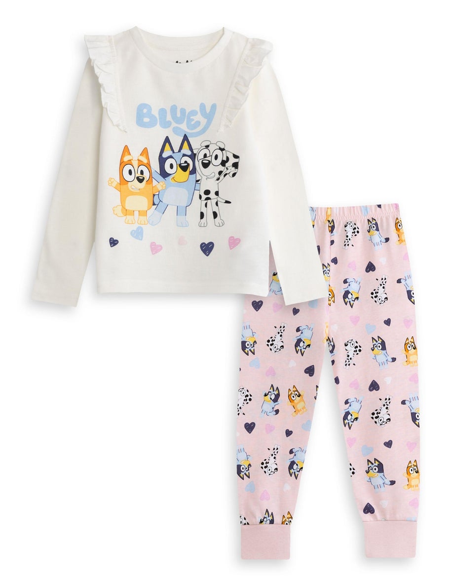 Vanilla Underground Bluey Kids Cream Pyjamas (18mnths-7yrs)