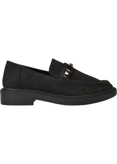 XY London Black Dakoa Chain Detail Loafers