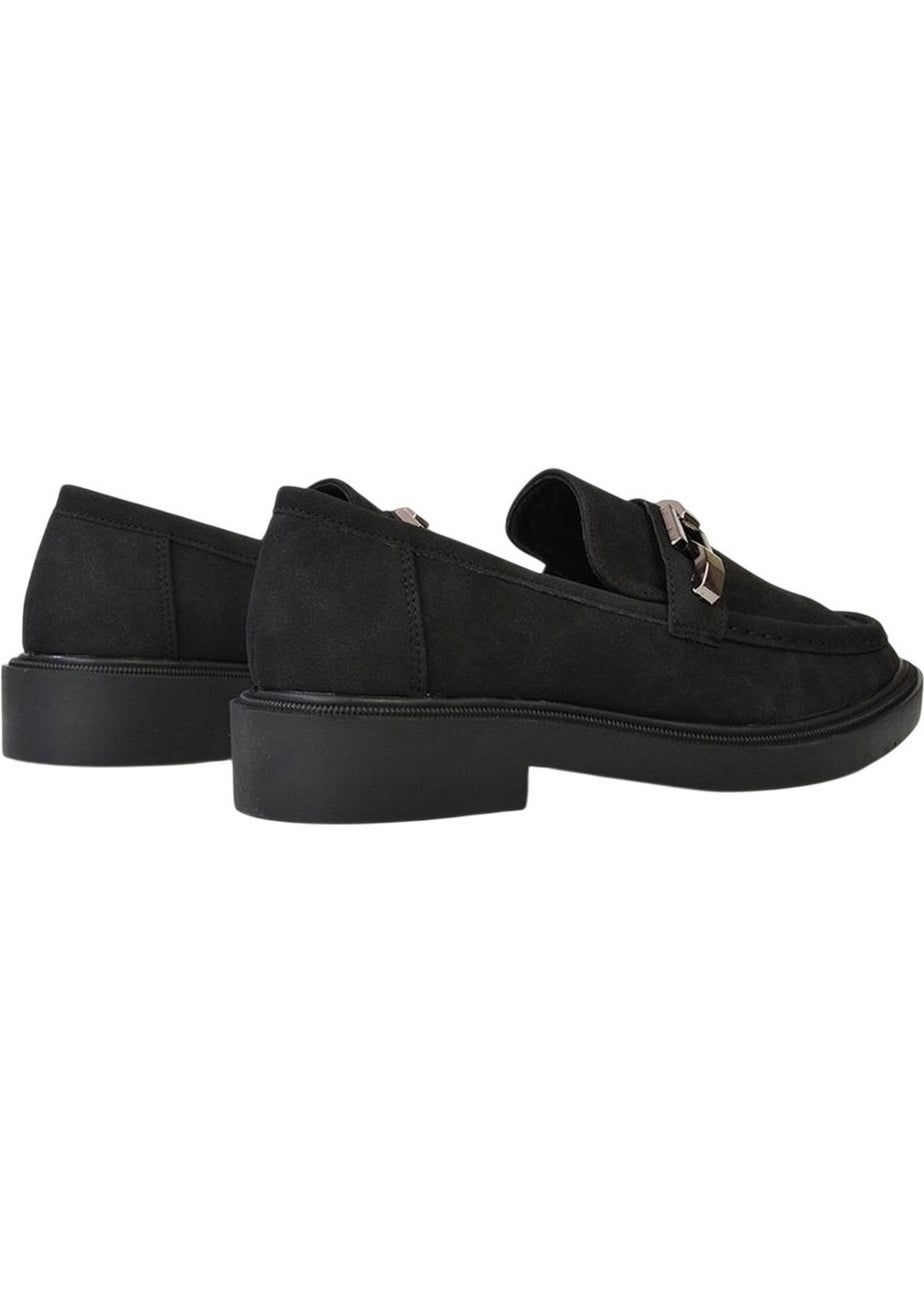 XY London Black Dakoa Chain Detail Loafers