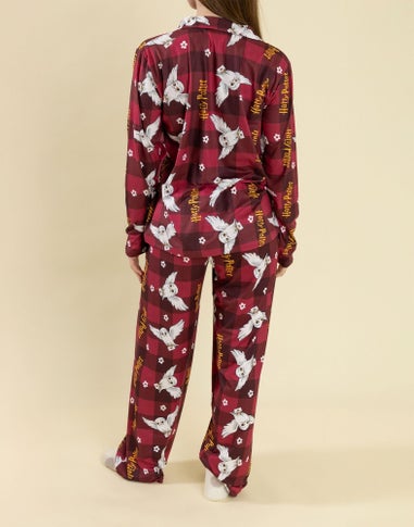 Vanilla Underground Harry Potter Red Checkered Long Pyjama Set