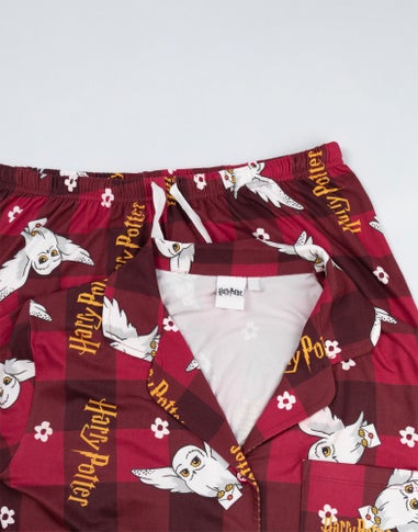 Vanilla Underground Harry Potter Red Checkered Long Pyjama Set