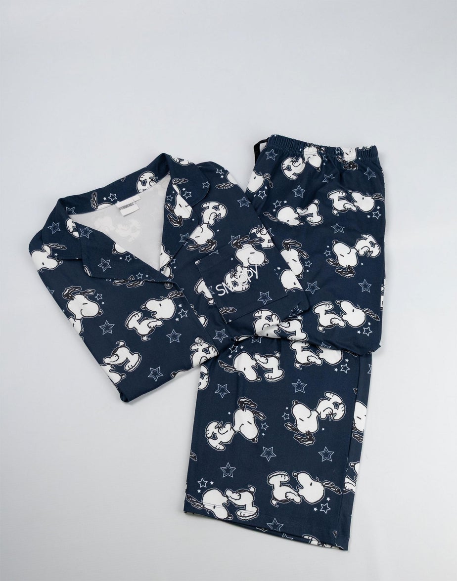 Vanilla Underground Peanuts Snoopy Navy Long Pyjama Set