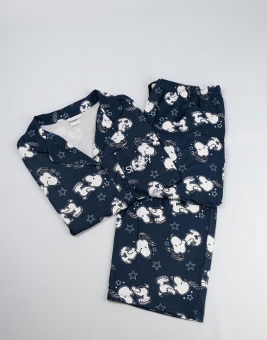 Vanilla Underground Peanuts Snoopy Navy Long Pyjama Set