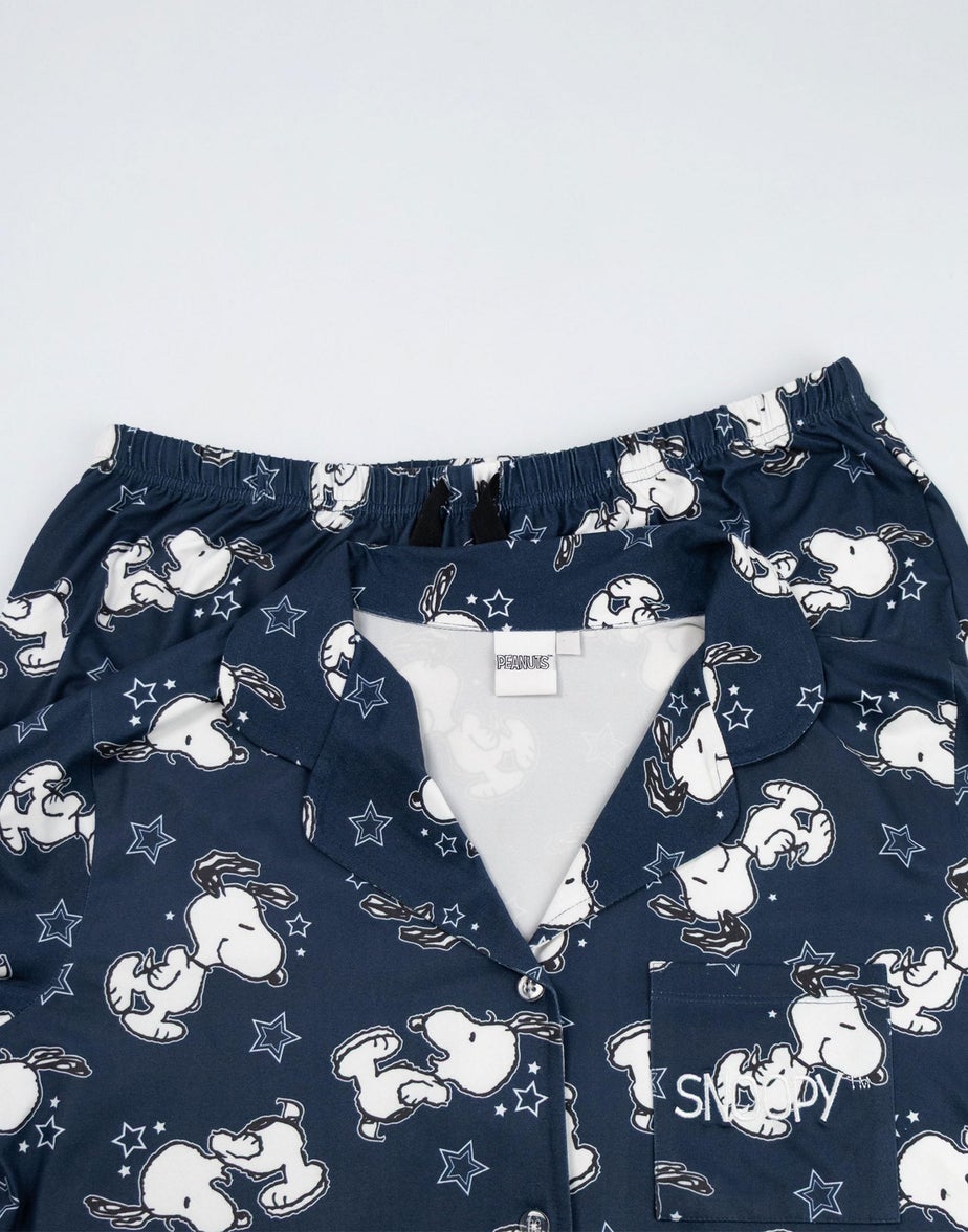Vanilla Underground Peanuts Snoopy Navy Long Pyjama Set