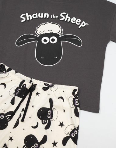 Vanilla Underground Shaun The Sheep Grey Short Sleeve Pyjama Set