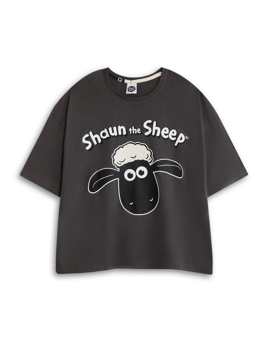 Vanilla Underground Shaun The Sheep Grey Short Sleeve Pyjama Set
