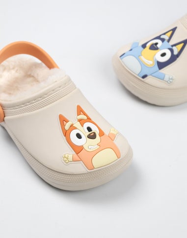 Bluey Kids Multicoloured Fur Lined Clogs