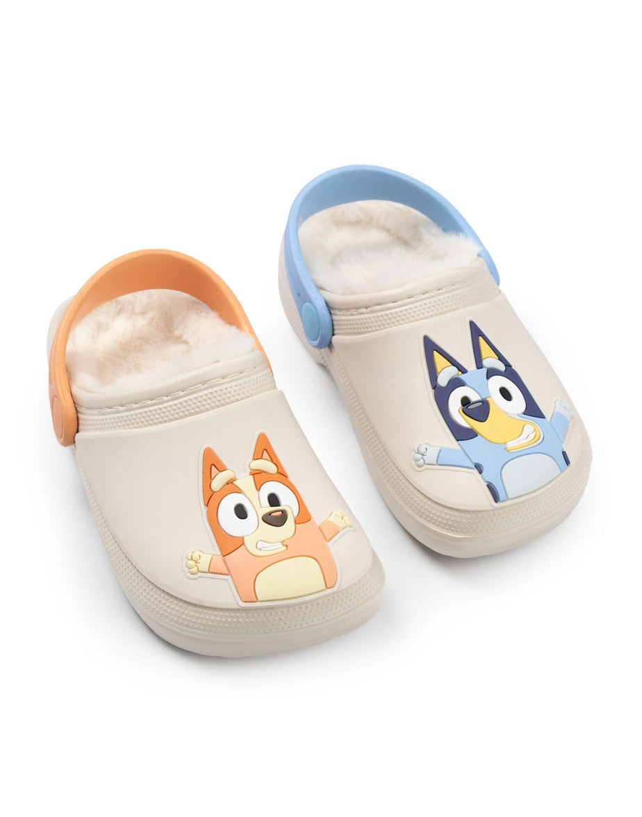 Bluey  Kids Multicoloured Fur Lined Clogs