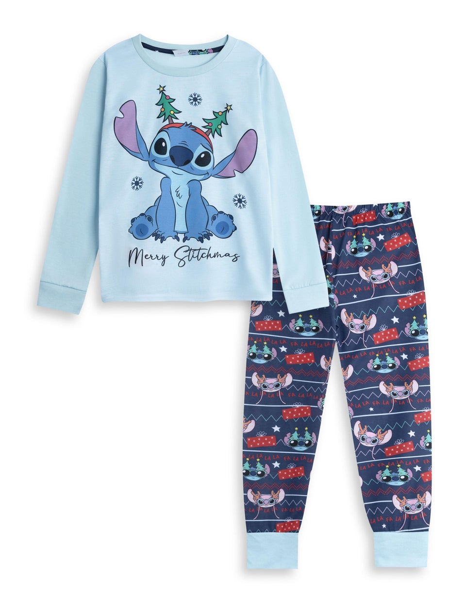 Lilo & Stitch  Kids Blue Long Pyjama Set (5-14 Yrs)