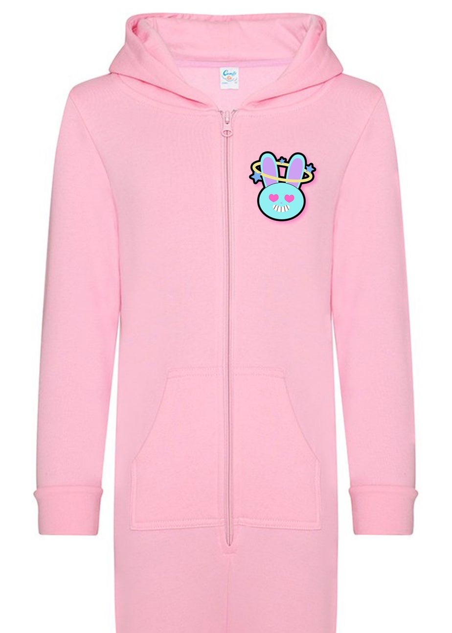 Ada & Ted Brands In K-Pop Good Vibes Girls Pink Graphic Onesie (5-13 Years)
