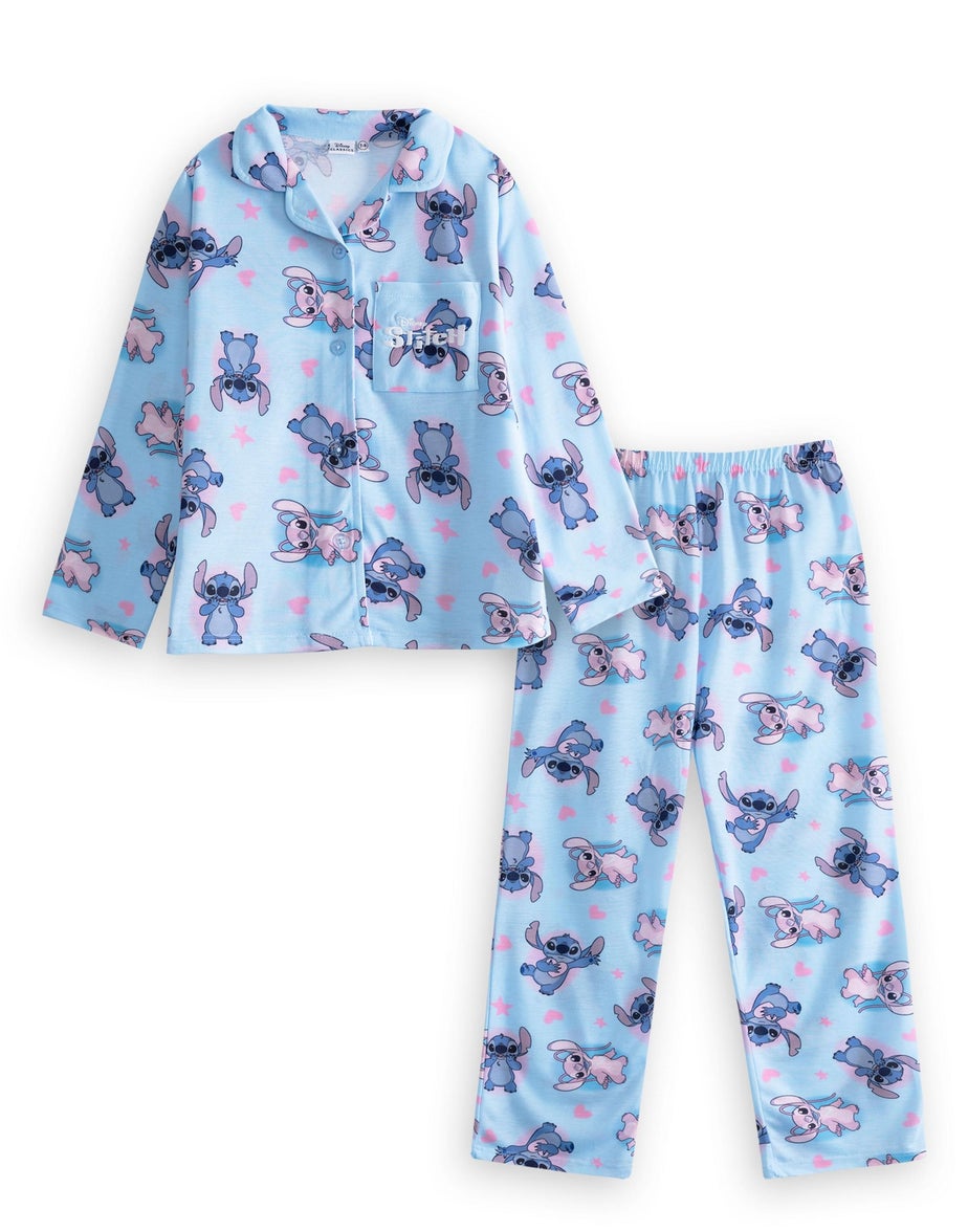 Vanilla Underground Lilo & Stitch Kids Blue Pyjamas (5-14yrs)