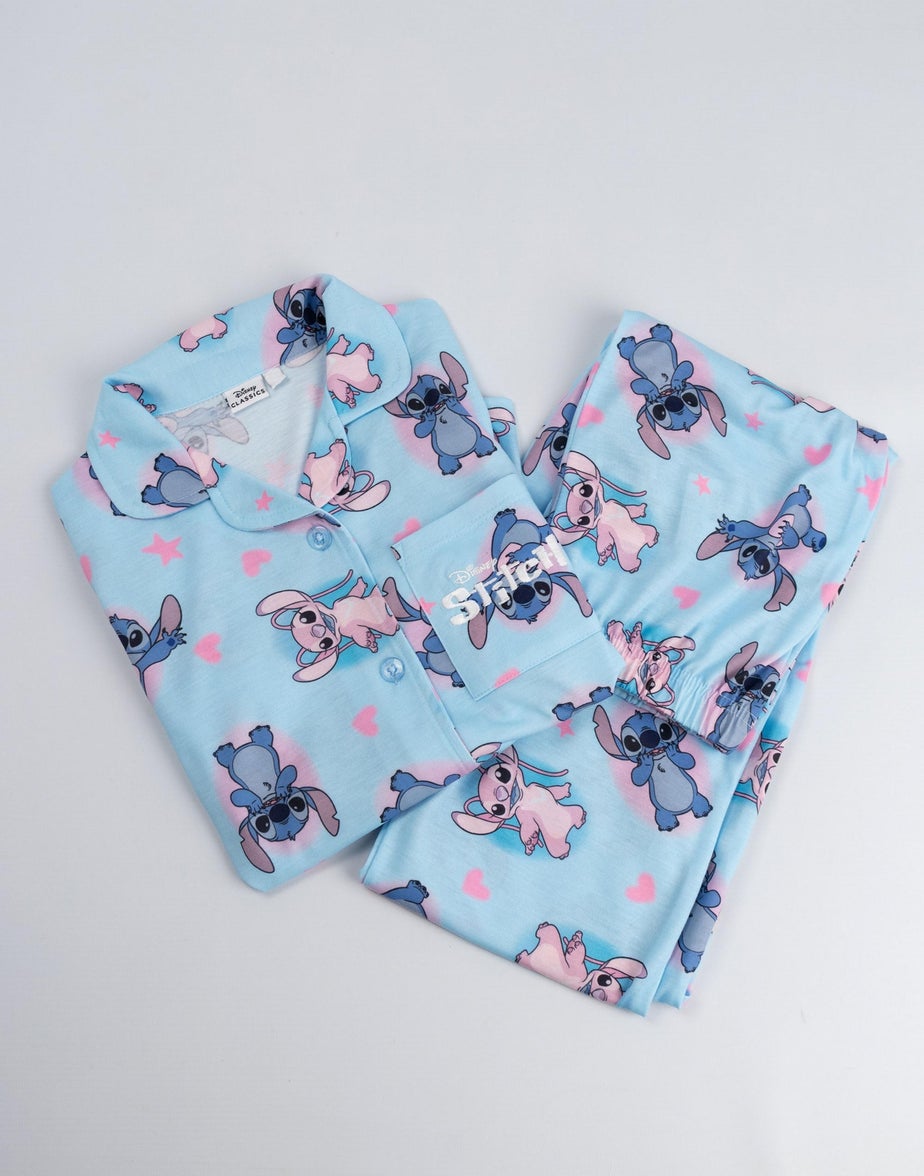 Vanilla Underground Lilo & Stitch Kids Blue Pyjamas (5-14yrs)