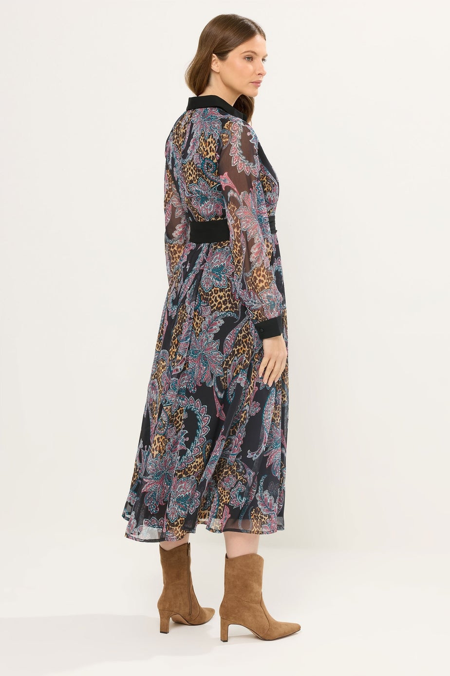 Star By Julien Macdonald Black Paisley Print Shirt Dress